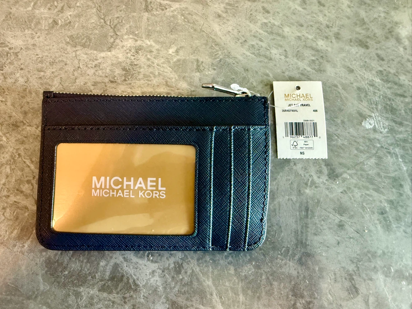 Michael Kors Jet Set Travel Card Holder Navy