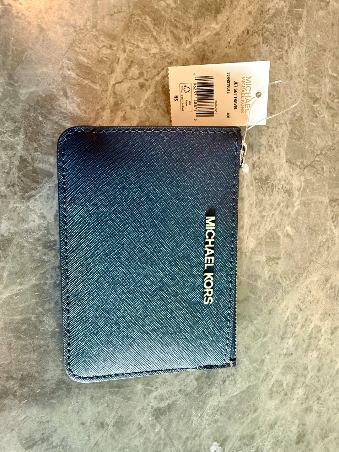 Michael Kors Jet Set Travel Card Holder Navy - photo 2