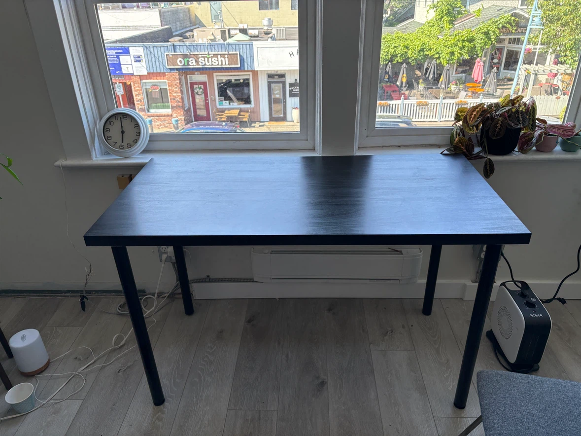 IKEA Black Desk - 1.16m x 58cm