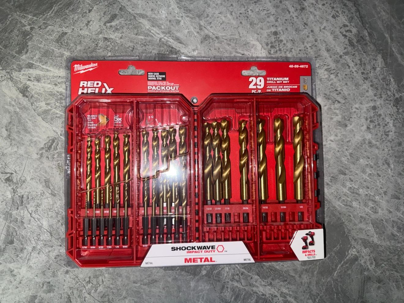 Milwaukee SHOCKWAVE Titanium Drill Bit Set (29-Piece)