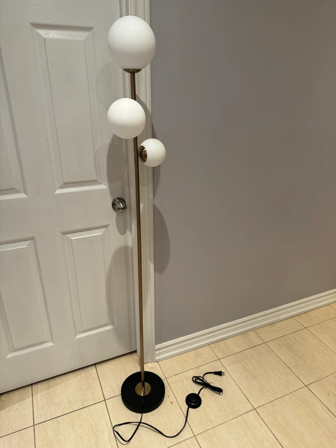 Floor Lamp with 3 Orb Lights