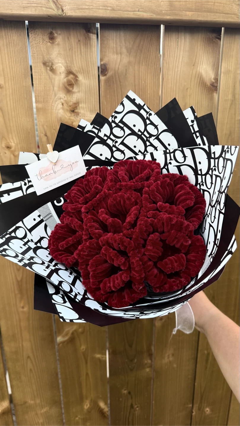 Rose Flower Bouquet - Red Velvet