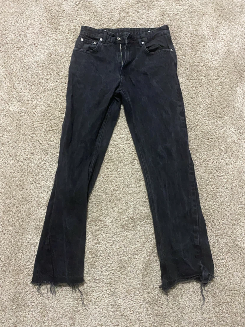 Zara Black Denim Flared Jeans