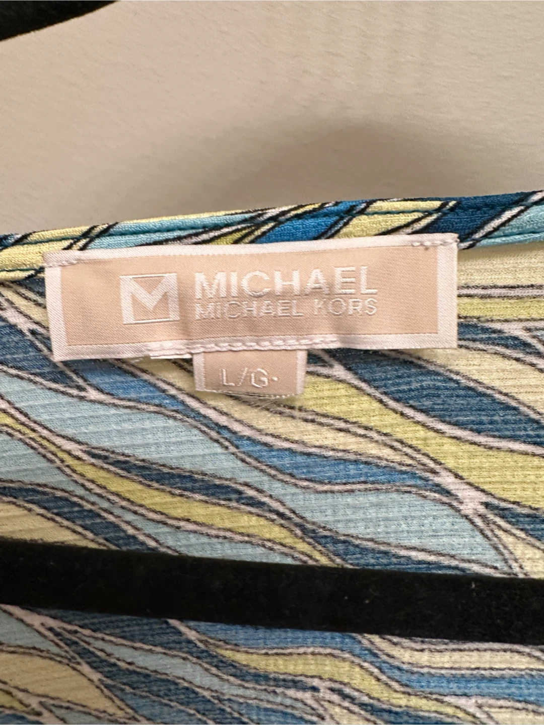 Michael Kors Women's Kaftan Top L/G Blue Yellow Print - photo 3