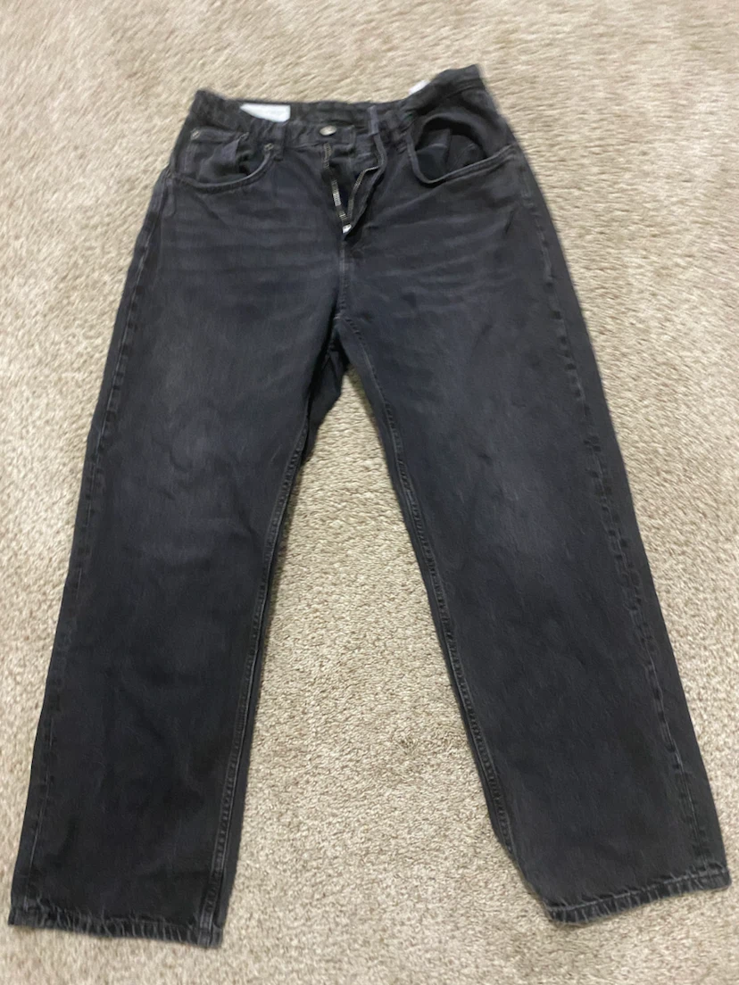 Zara Black Denim Baggy Jeans