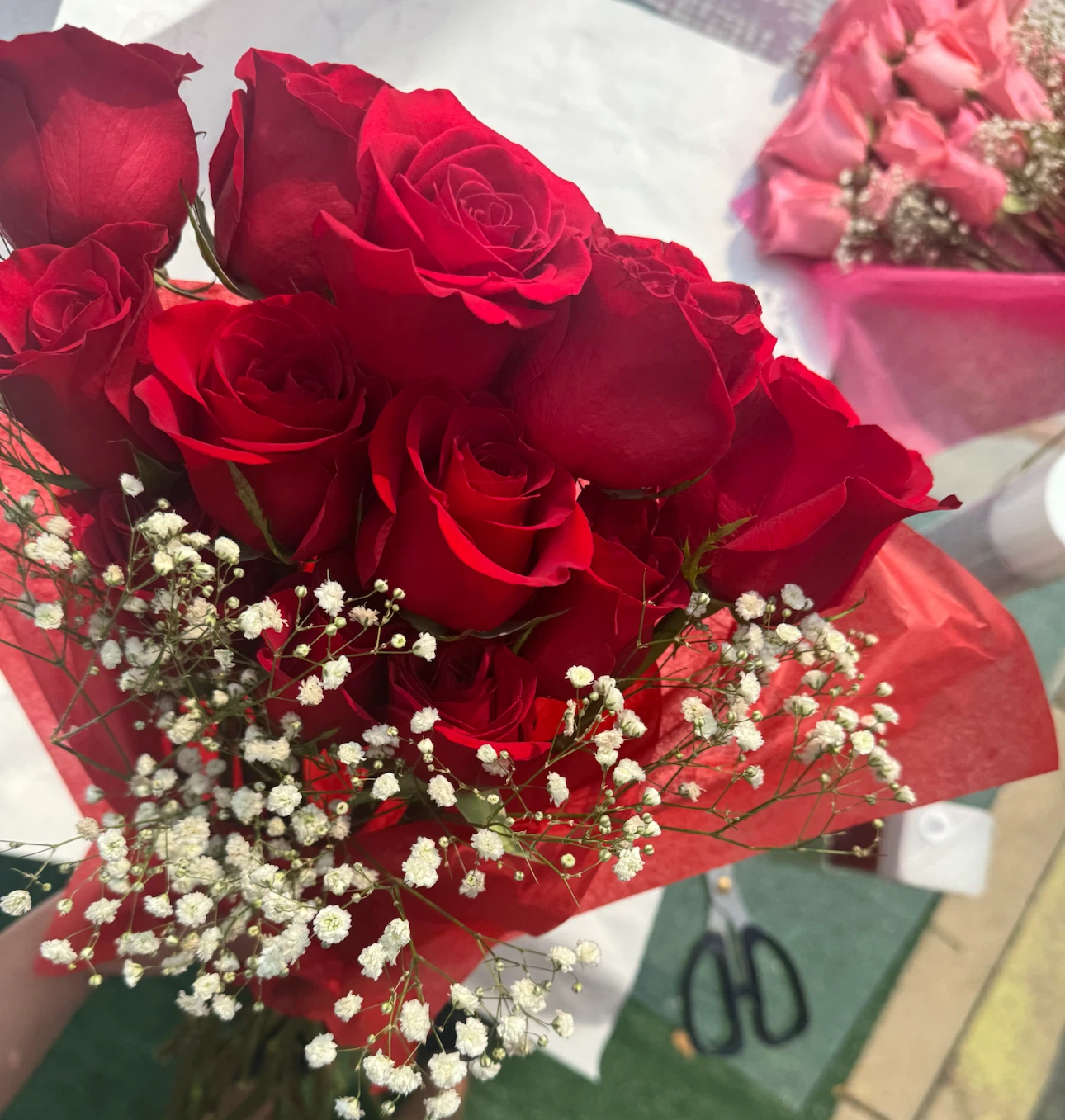 Dozen Red Roses Bouquet - photo 3