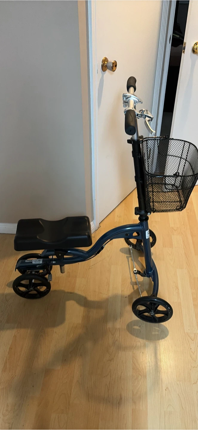 Blue Knee Scooter with Basket