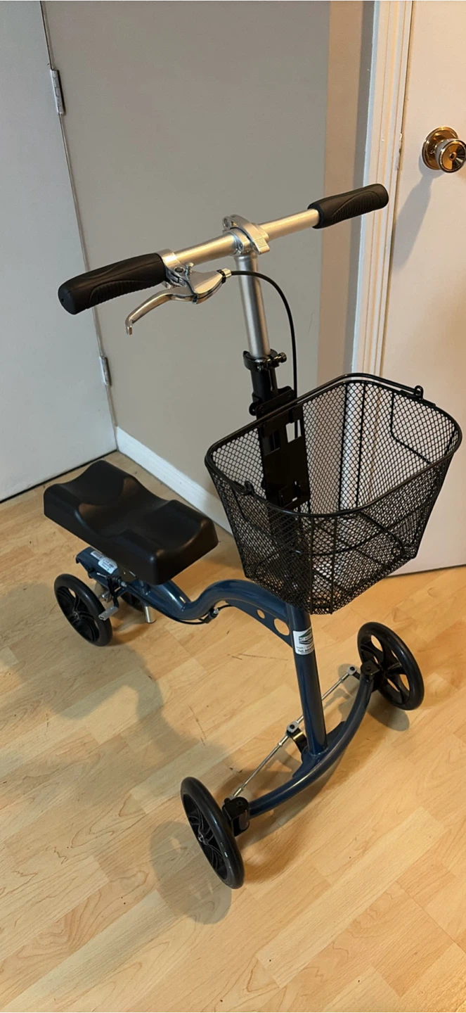 Blue Knee Scooter with Basket - photo 2