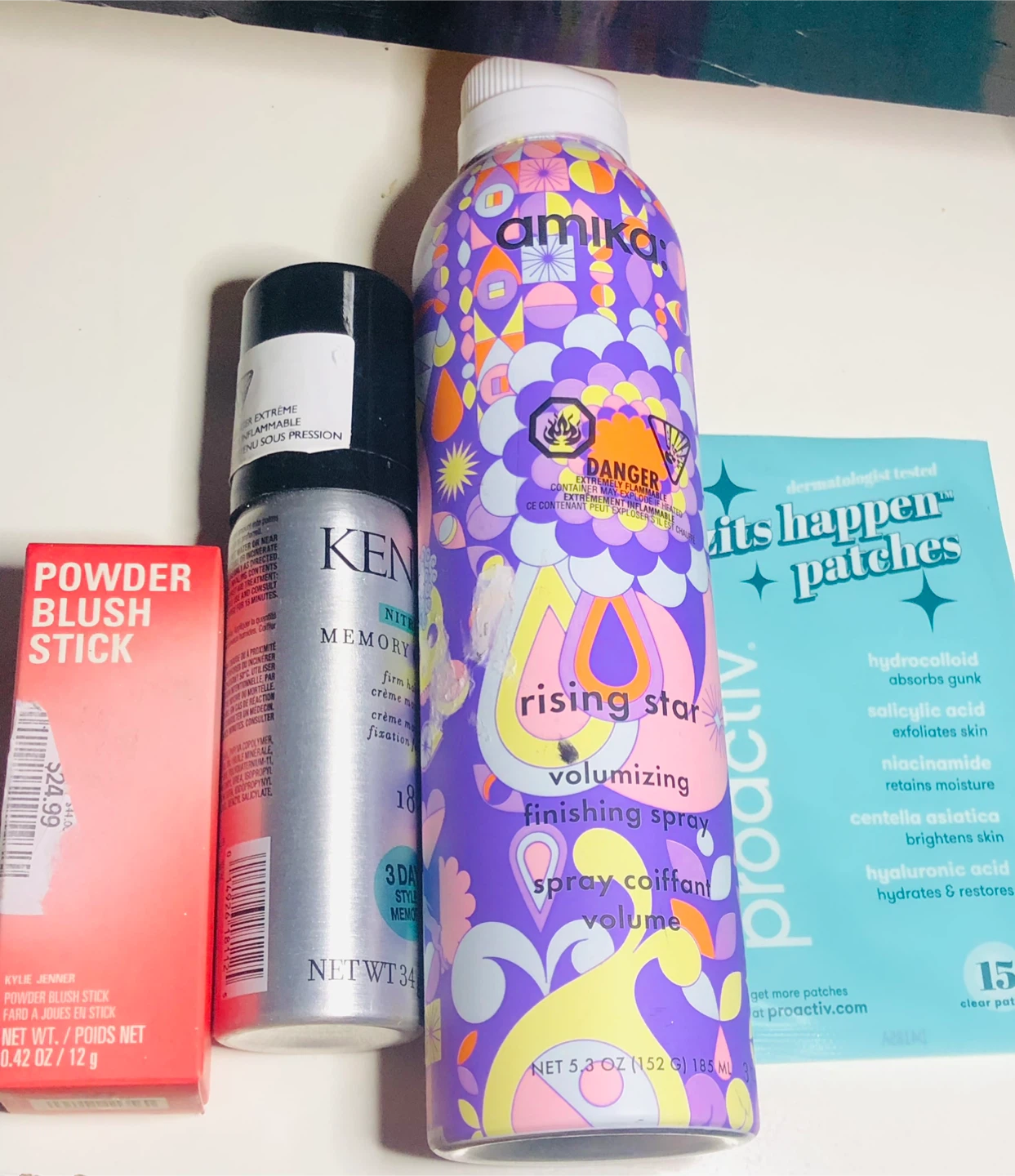 Lott: Kylie Jenner Blush, Amika Hairspray etc Crème Mousse