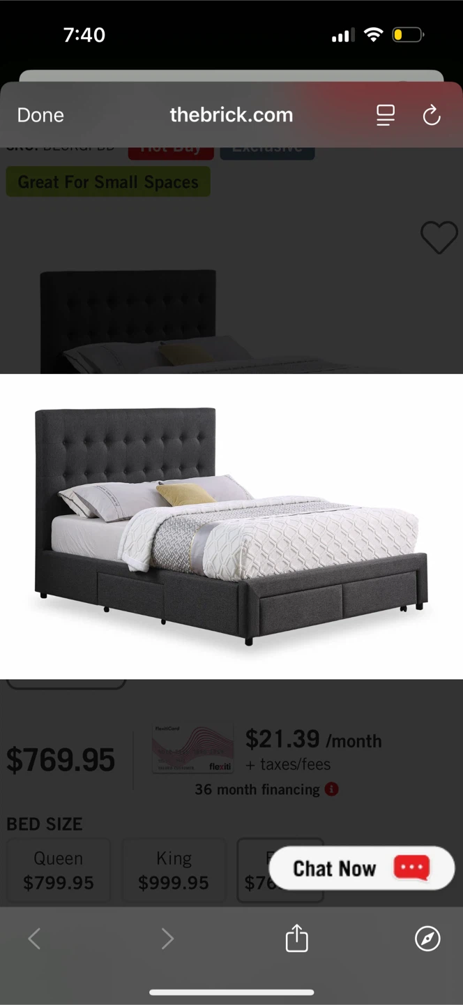 Grey Upholstered Bed Frame with Storage Drawers - photo 2