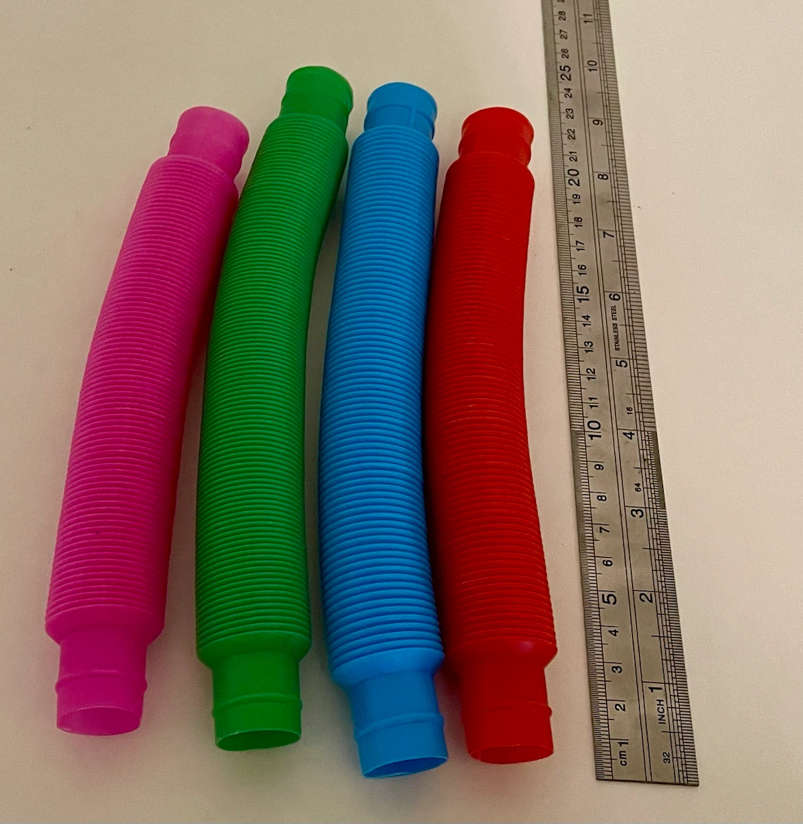 4-Pack Pop Tube Fidget Toys - Assorted Colours