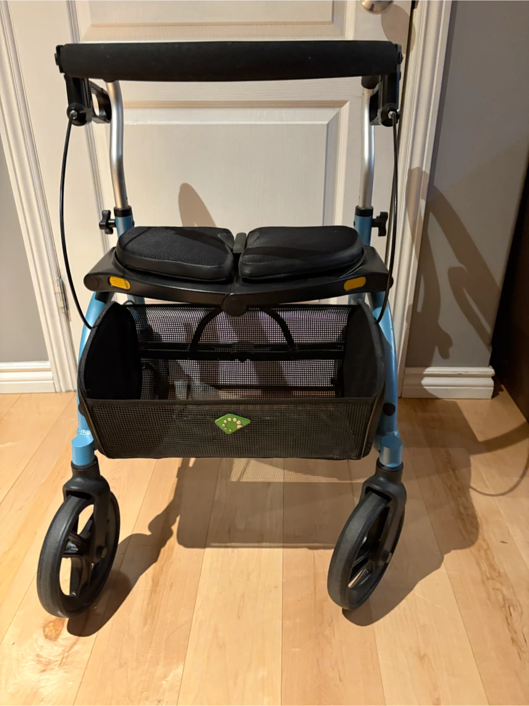 Lightweight Blue Rollator Walker with Seat and Basket - photo 3