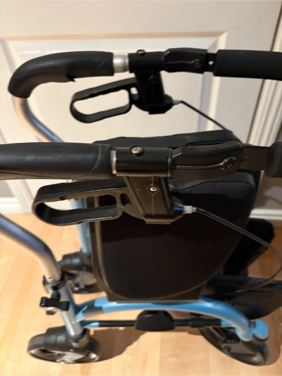 Lightweight Blue Rollator Walker with Seat and Basket - photo 4