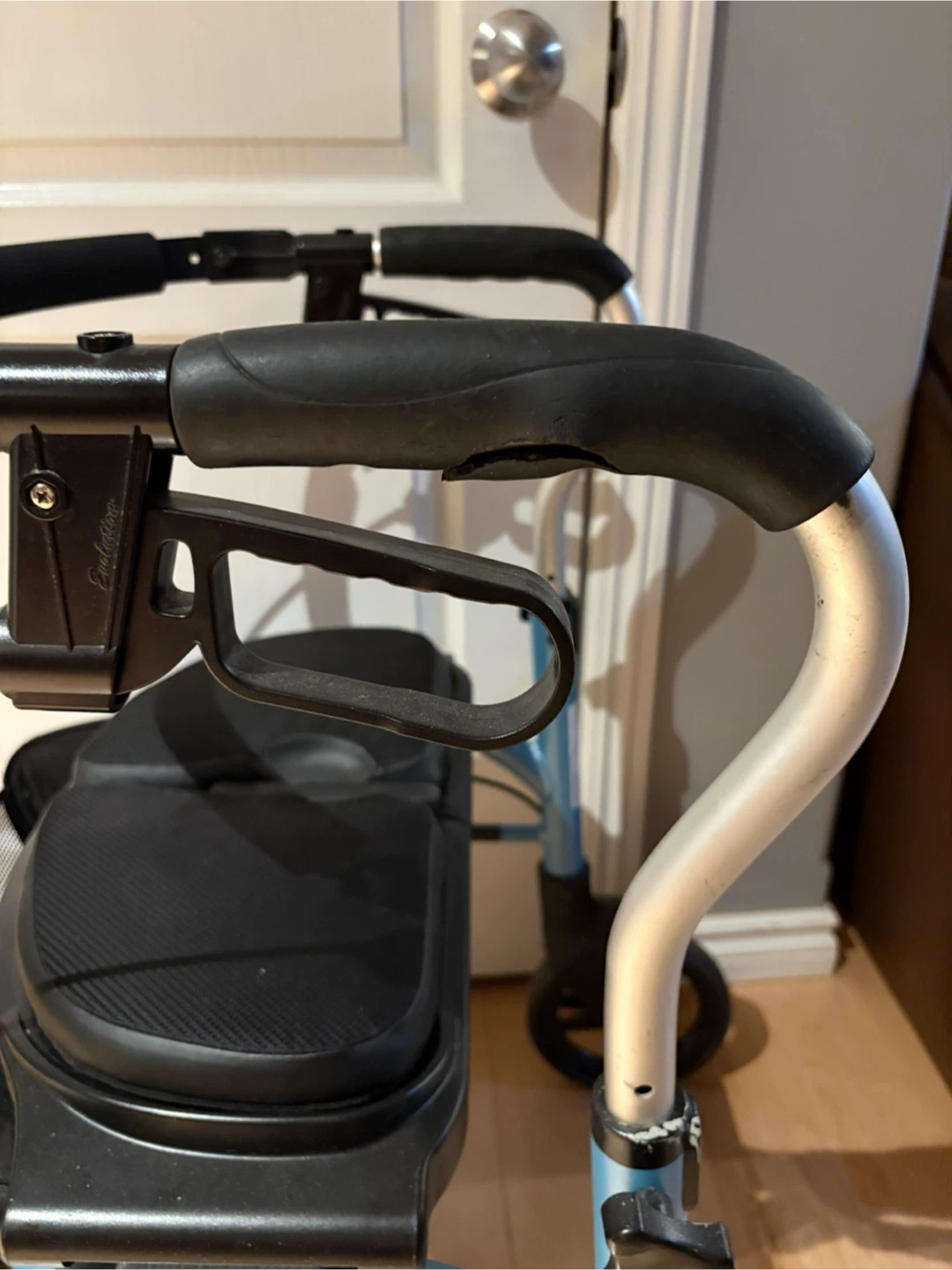Lightweight Blue Rollator Walker with Seat and Basket - photo 5