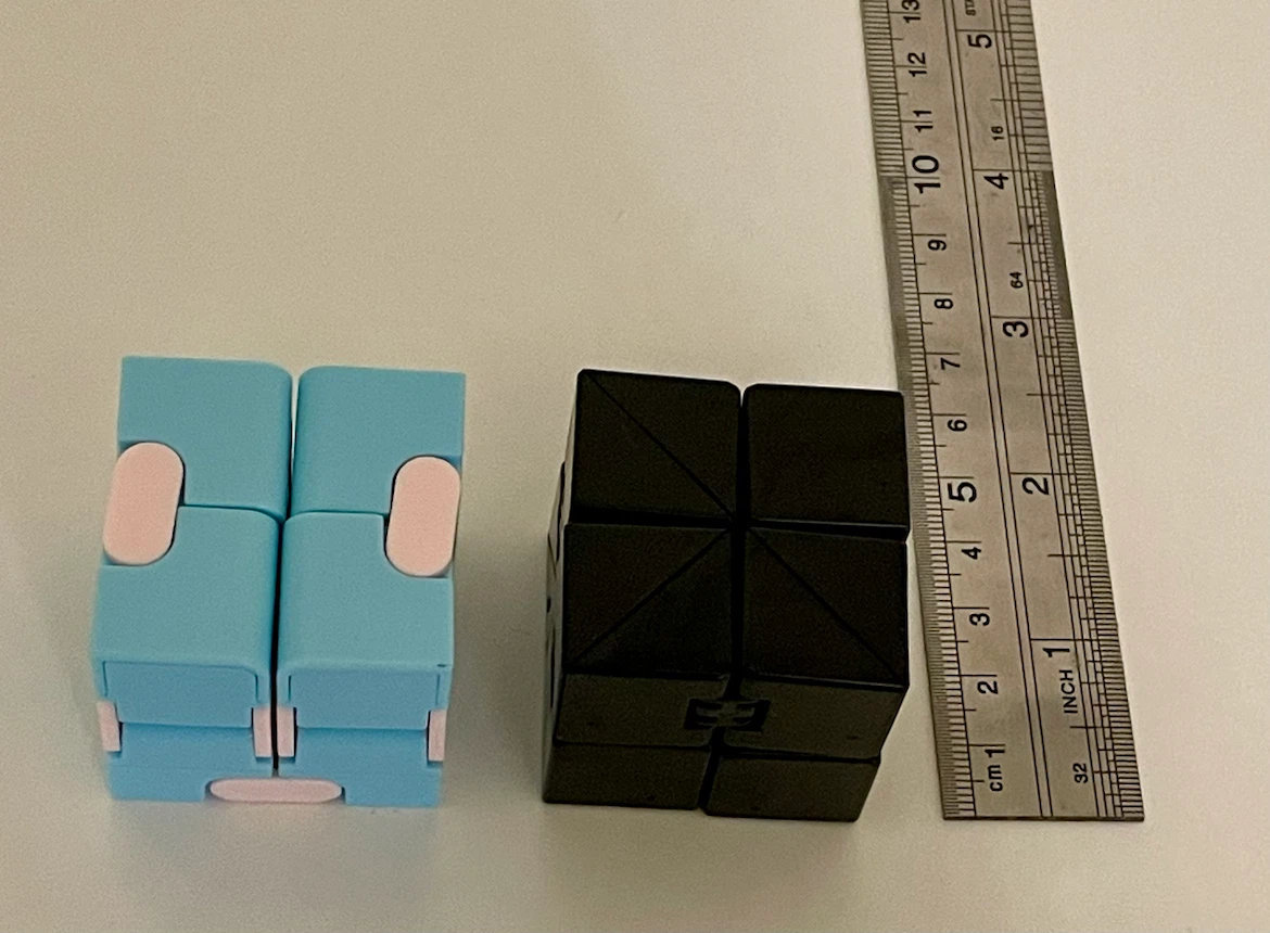 Infinity Cube Fidget Toy (Blue and Black)