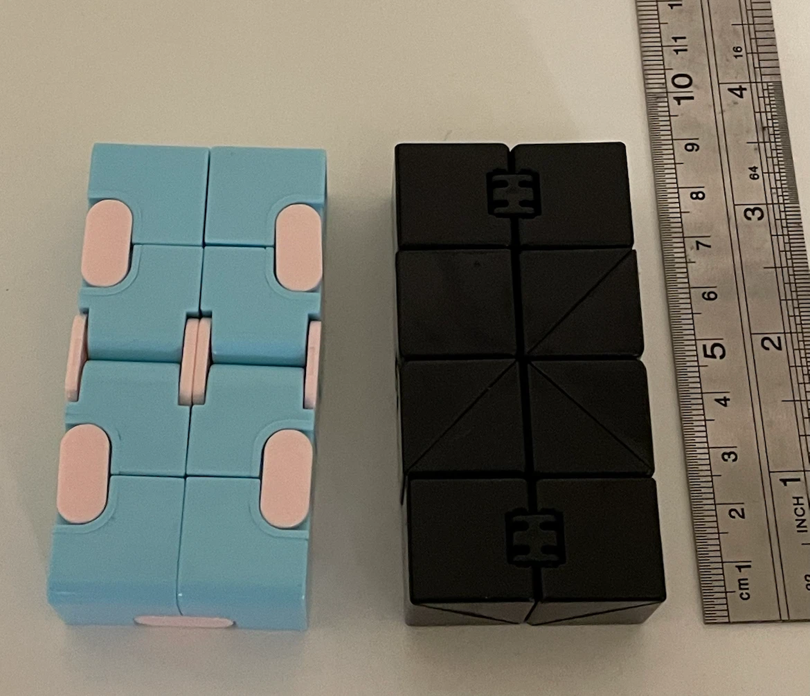 Infinity Cube Fidget Toy (Blue and Black) - photo 2