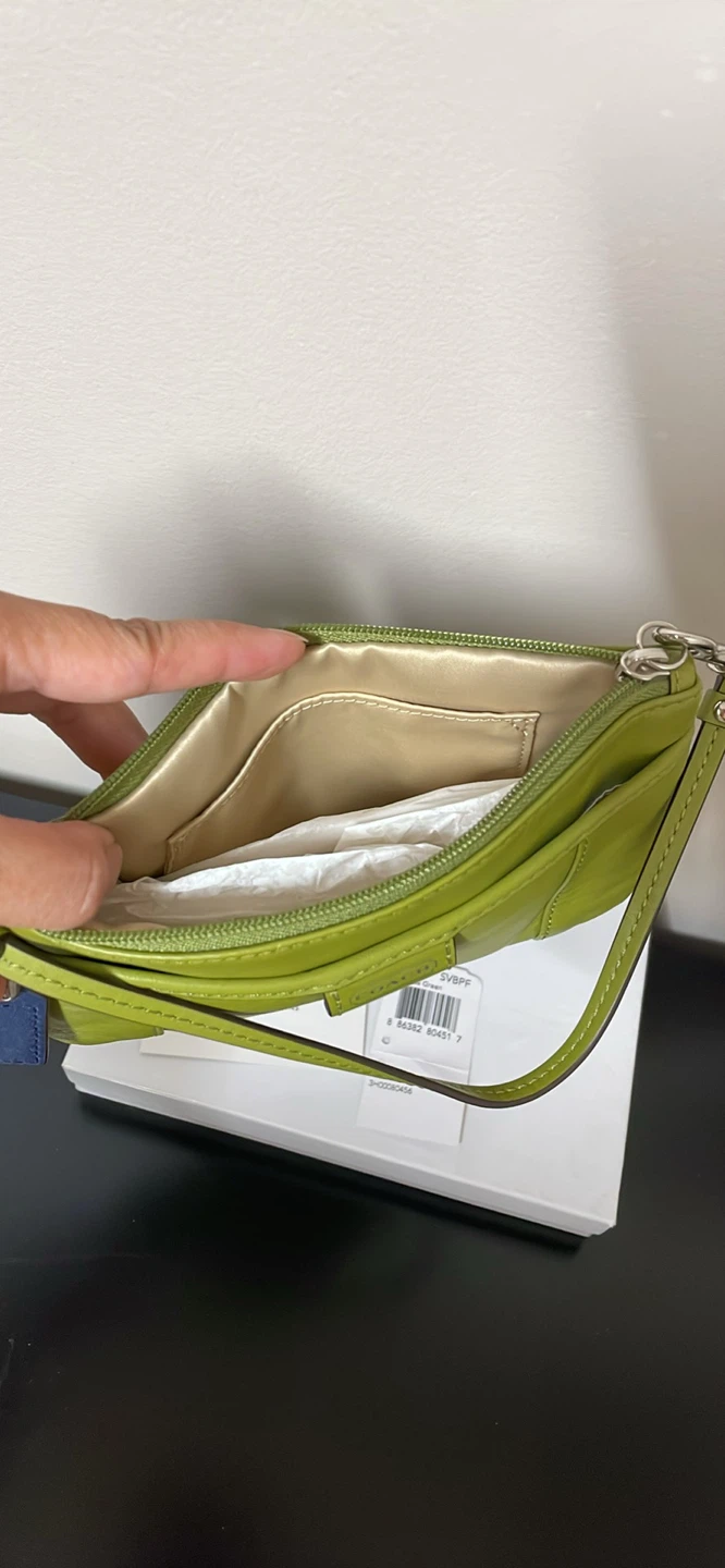 Coach Leather Wristlet - Vibrant Green - photo 2