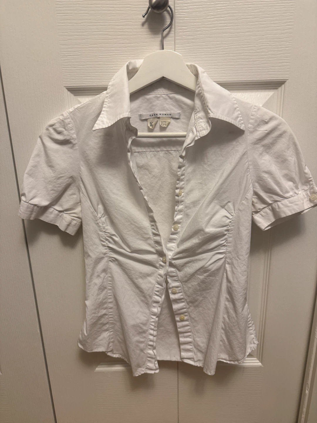 White ZARA WOMAN Button-Up Shirt