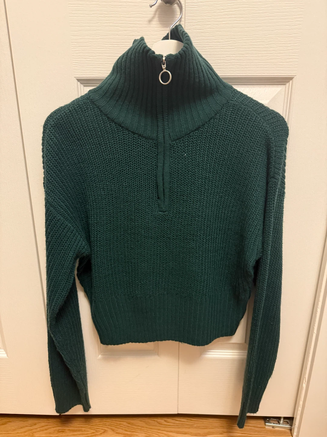 Green Quarter Zip Sweater
