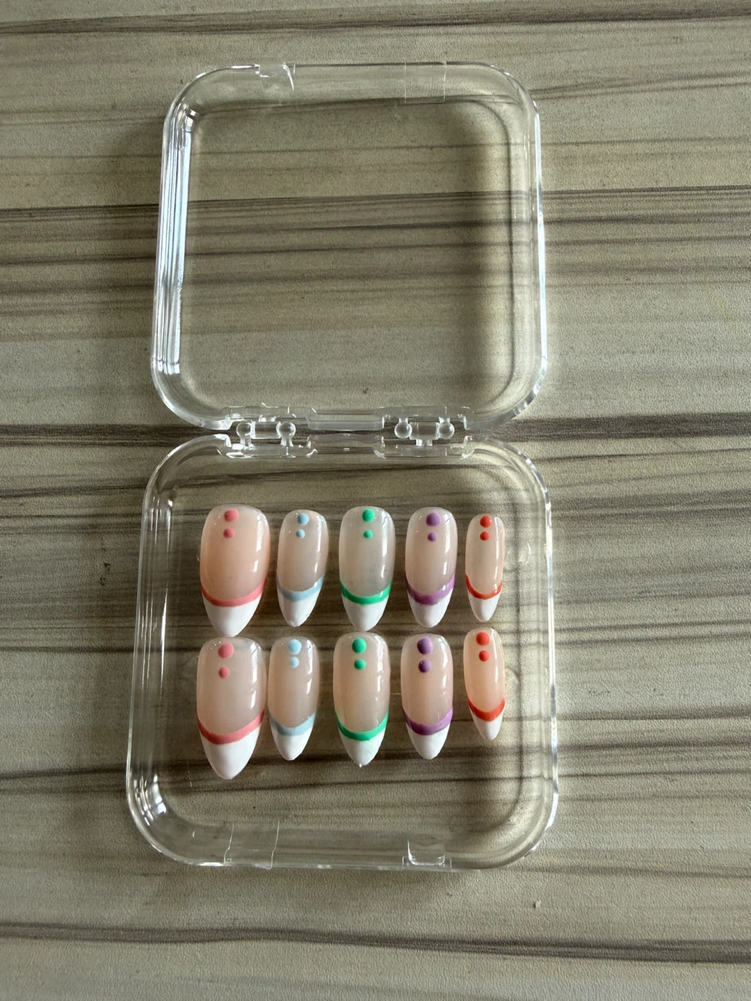 Rainbow French Handmade Press-On Nails - photo 2
