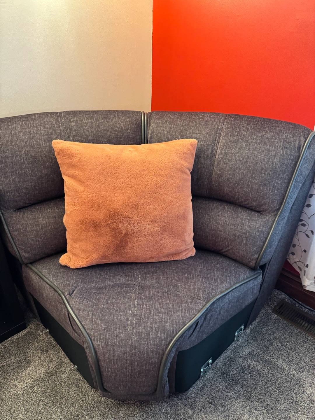 Gray Sectional Sofa with Recliners and Cup Holders - photo 3