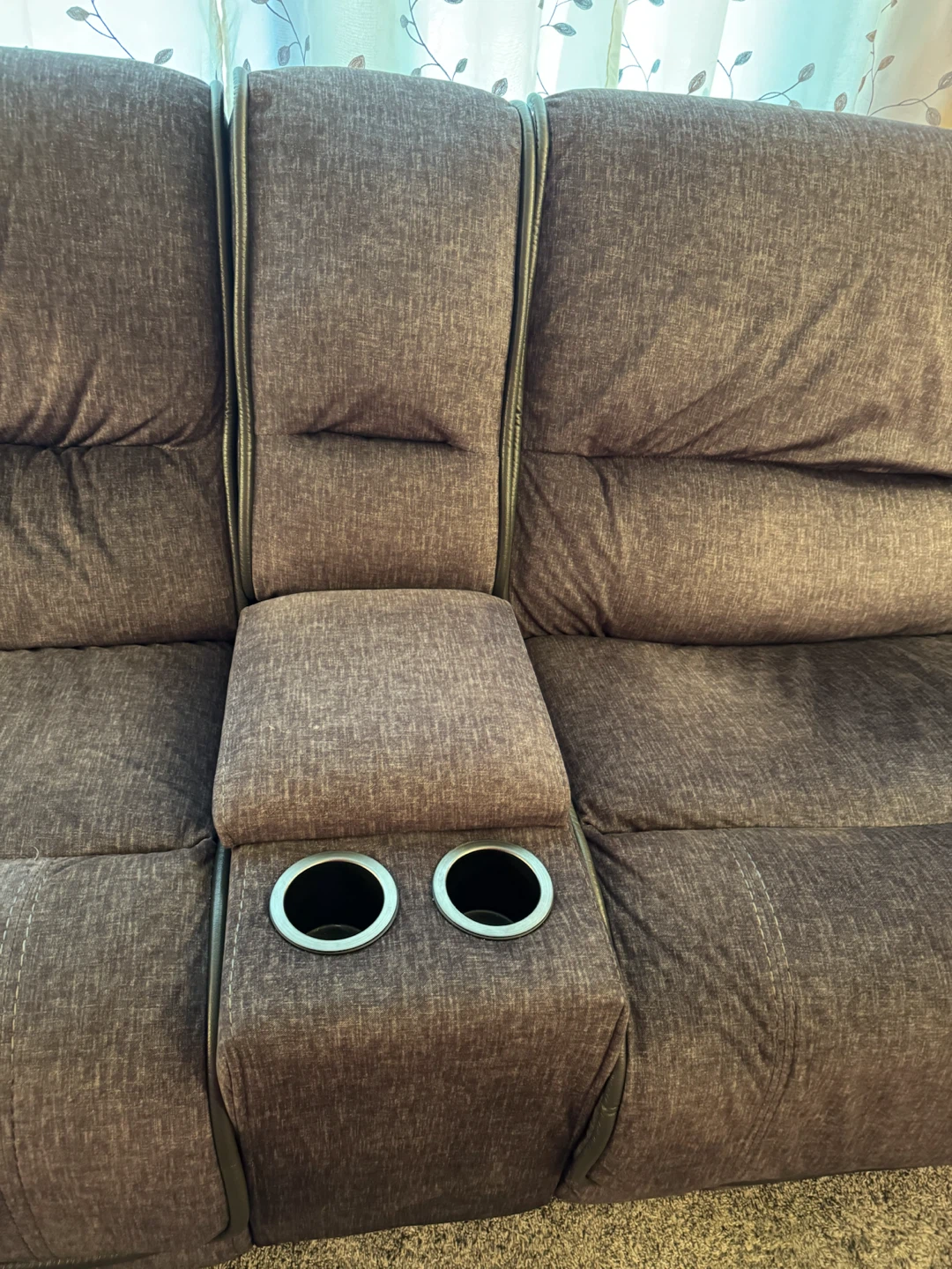 Gray Sectional Sofa with Recliners and Cup Holders - photo 5