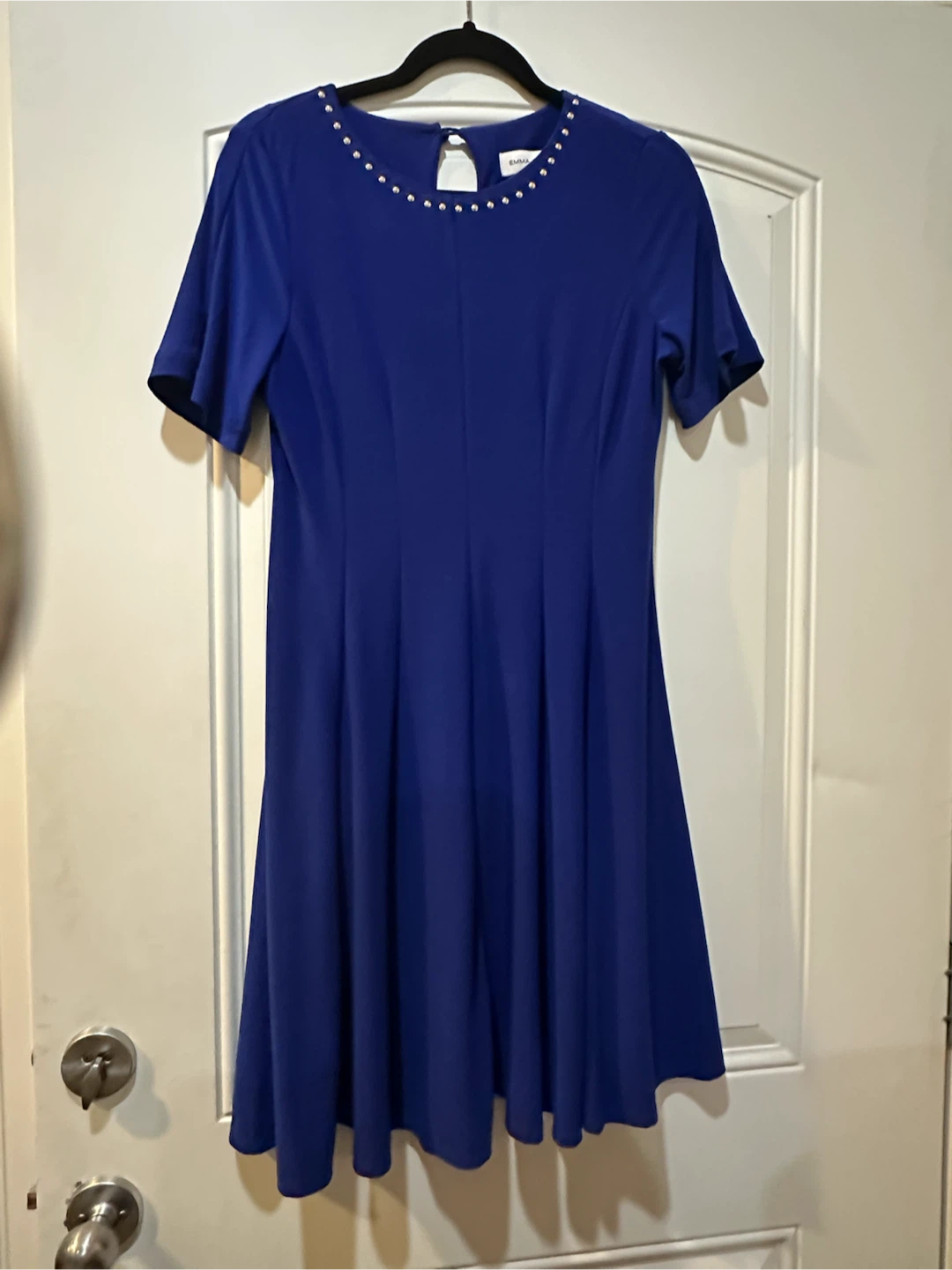 Emma & Michele Blue Dress with Stud Detail - Size M