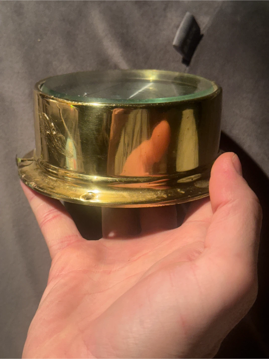 Vintage Danforth/White Brass Wind Velocity Gauge 5.5" - photo 4