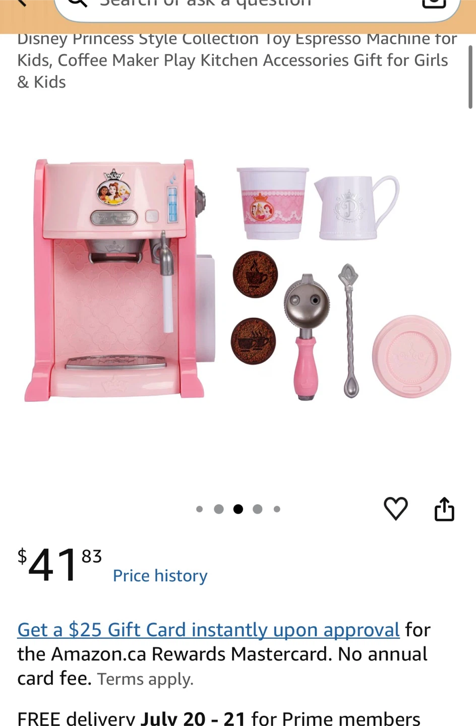 Disney Princess Play Espresso Coffeemaker Toy Set - photo 2