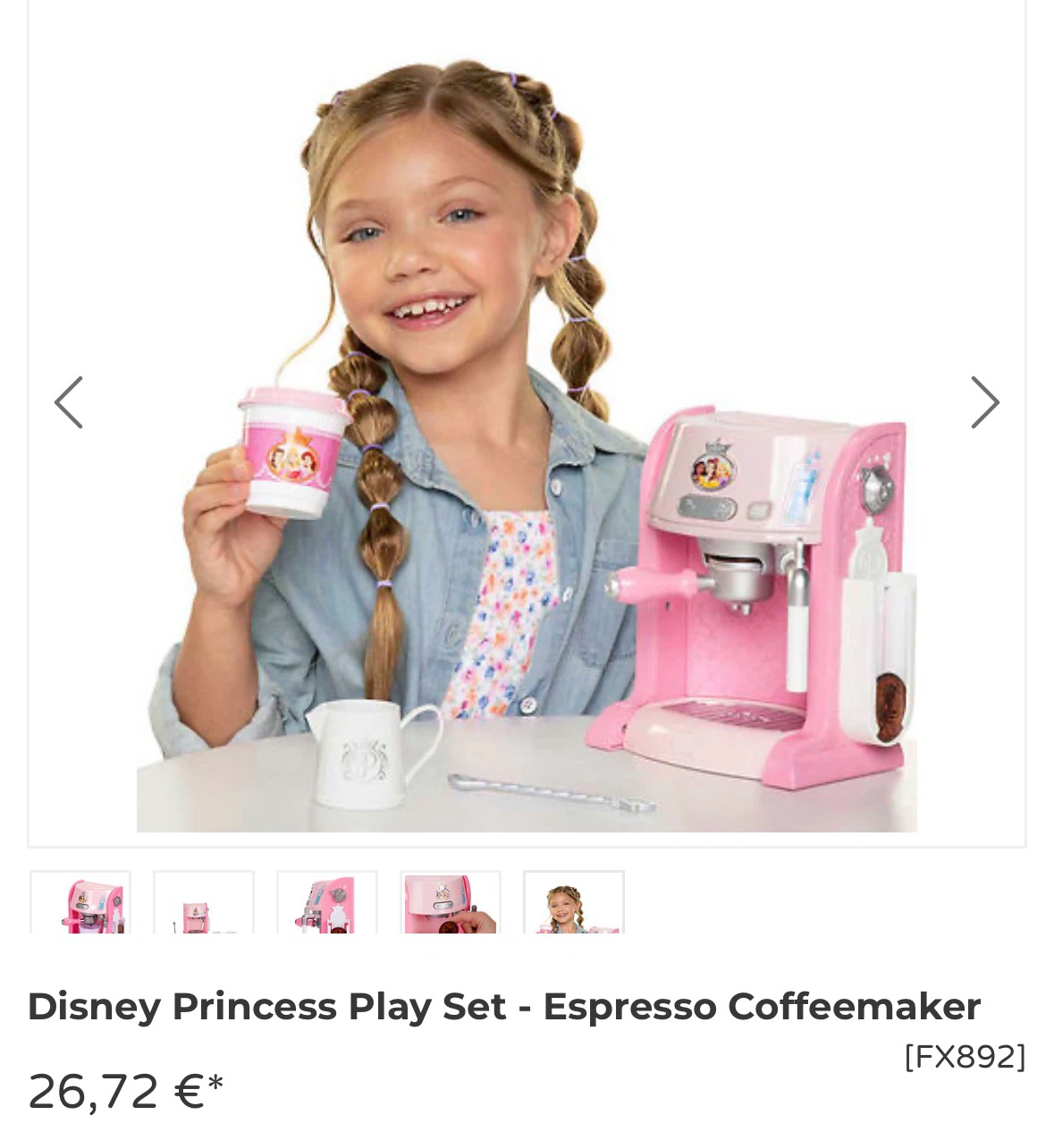 Disney Princess Play Espresso Coffeemaker Toy Set - photo 3