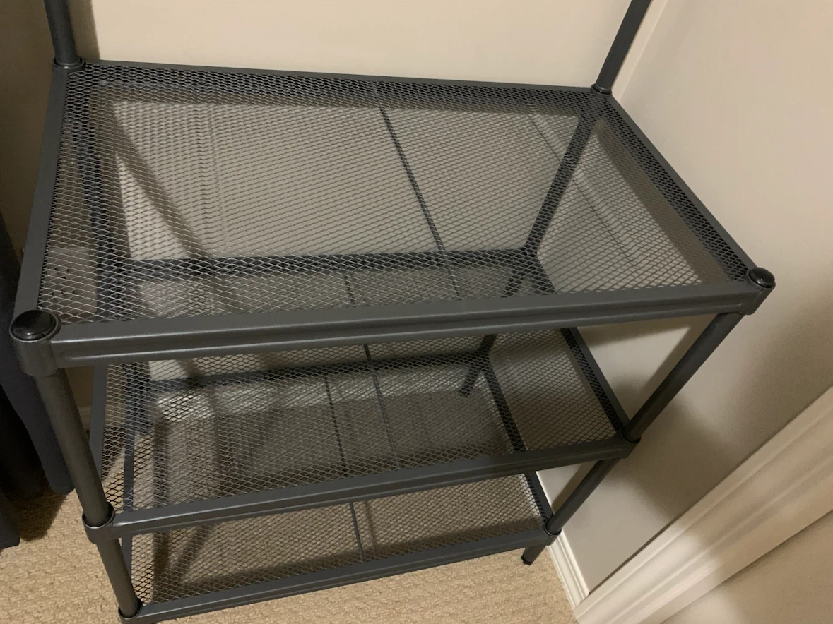 Metal Coat Rack with 3-tier Storage - photo 2