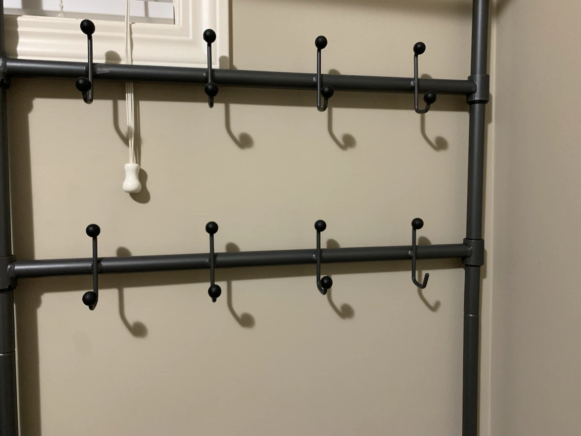 Metal Coat Rack with 3-tier Storage - photo 3