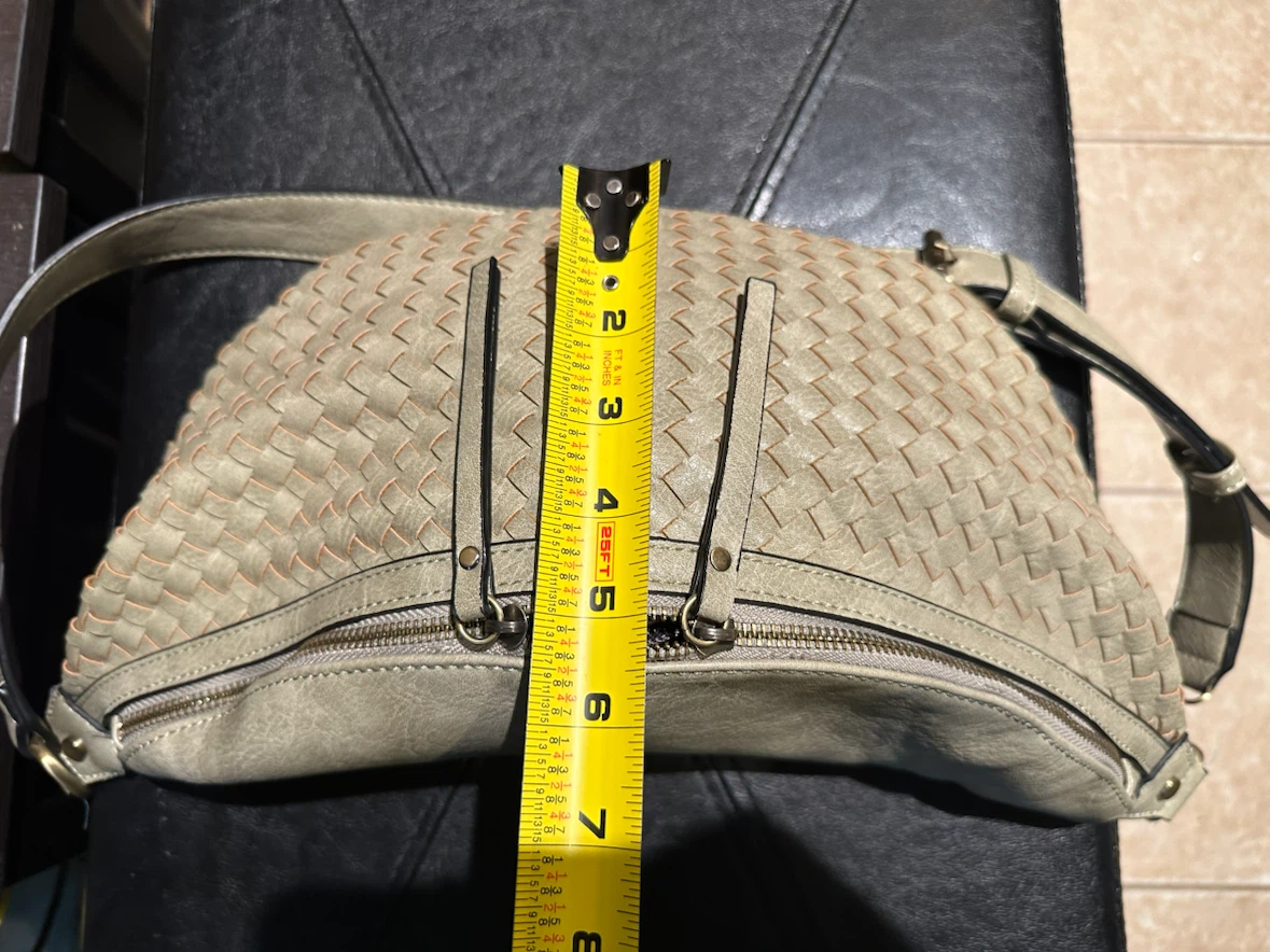 Light Grey Woven Fanny Pack / Crossbody Bag - photo 2