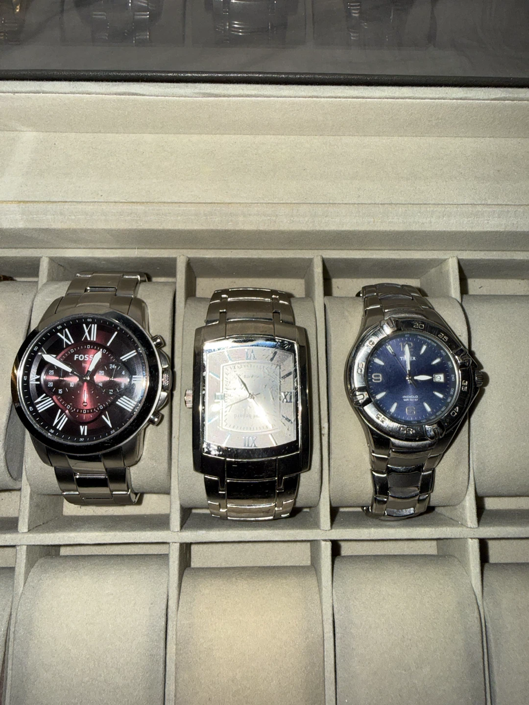 Lot of 3 Men's Watches - Fossil, Timex, & Citizen