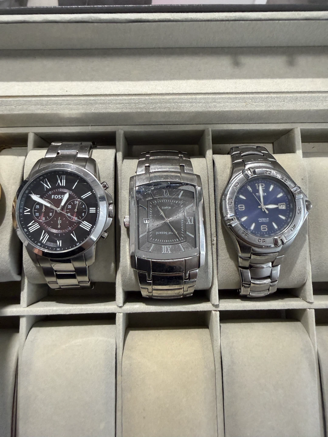 Lot of 3 Men's Watches - Fossil, Timex, & Citizen - photo 3
