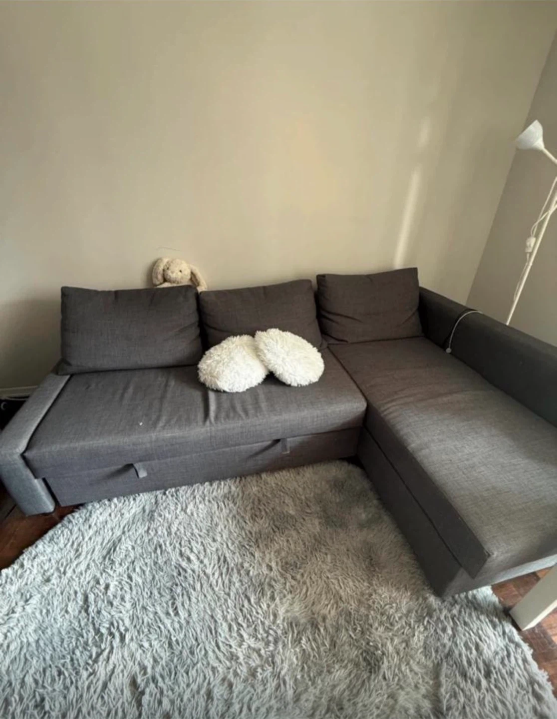 Ikea Dark Grey Sectional Sofa Bed