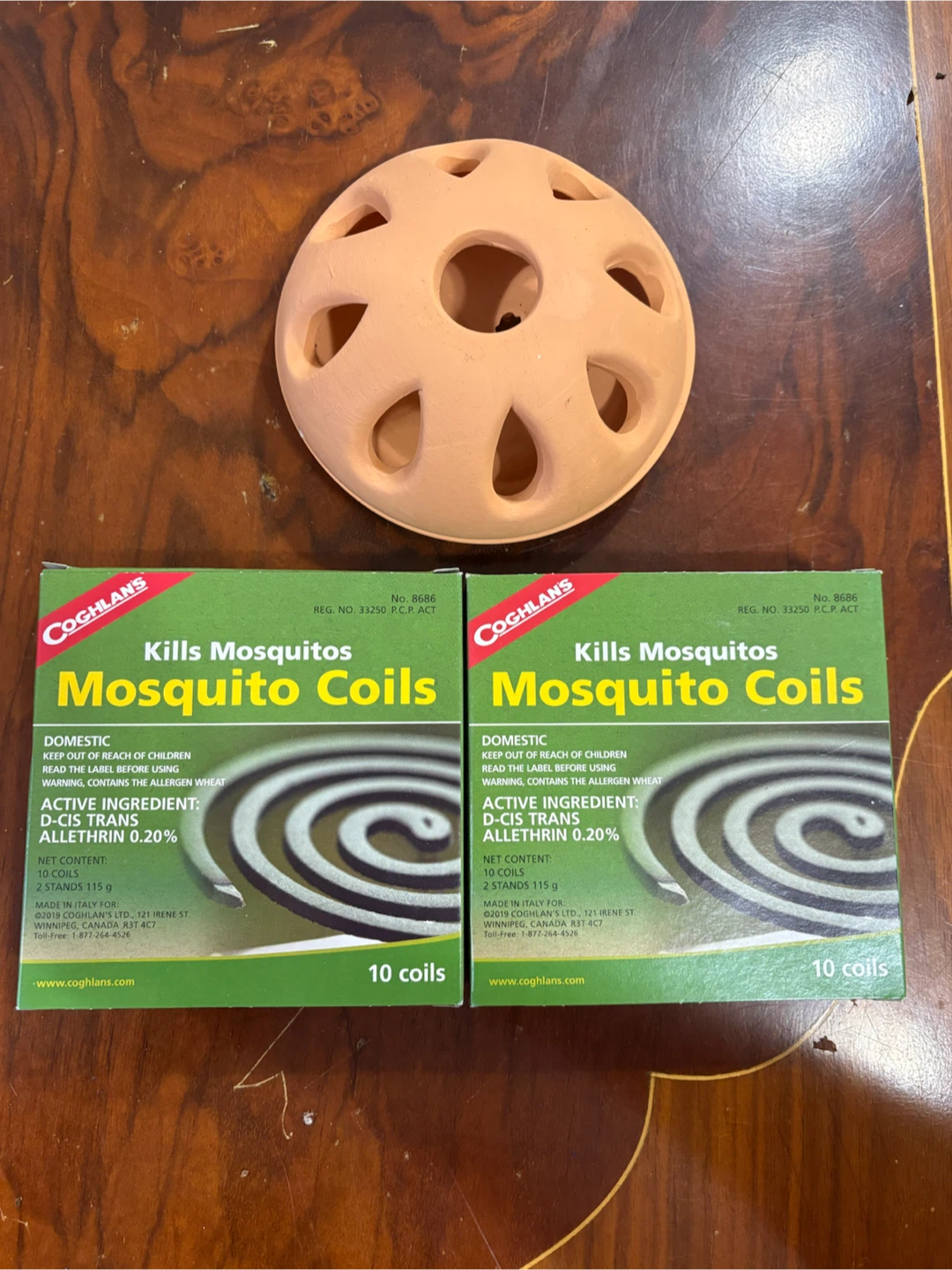 2 Coghlan's Mosquito Coils (10 coils) and ceramic holder