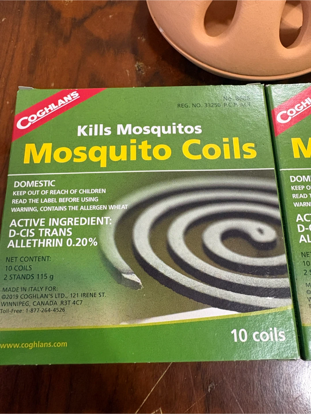 2 Coghlan's Mosquito Coils (10 coils) and ceramic holder - photo 2