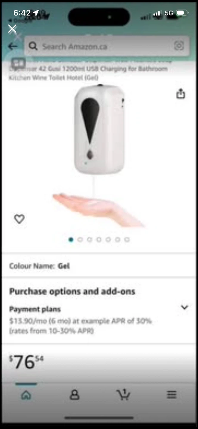 Automatic Soap Dispenser 1200ml USB Charging