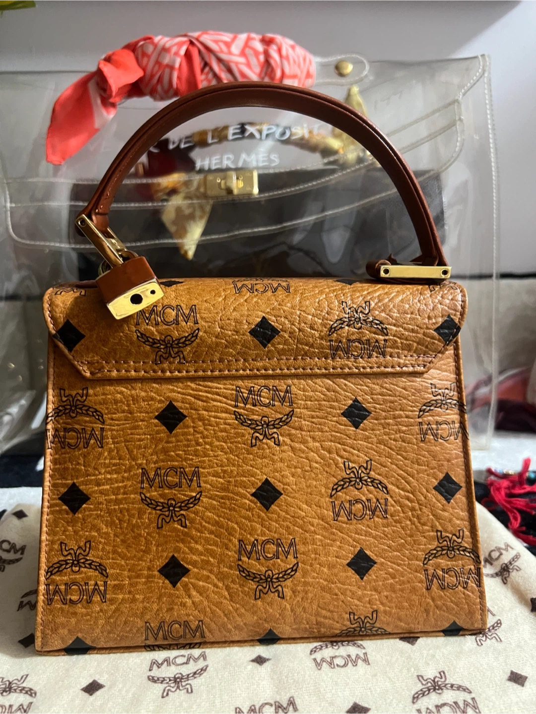 MCM Visetos Mini Satchel Bag - photo 3