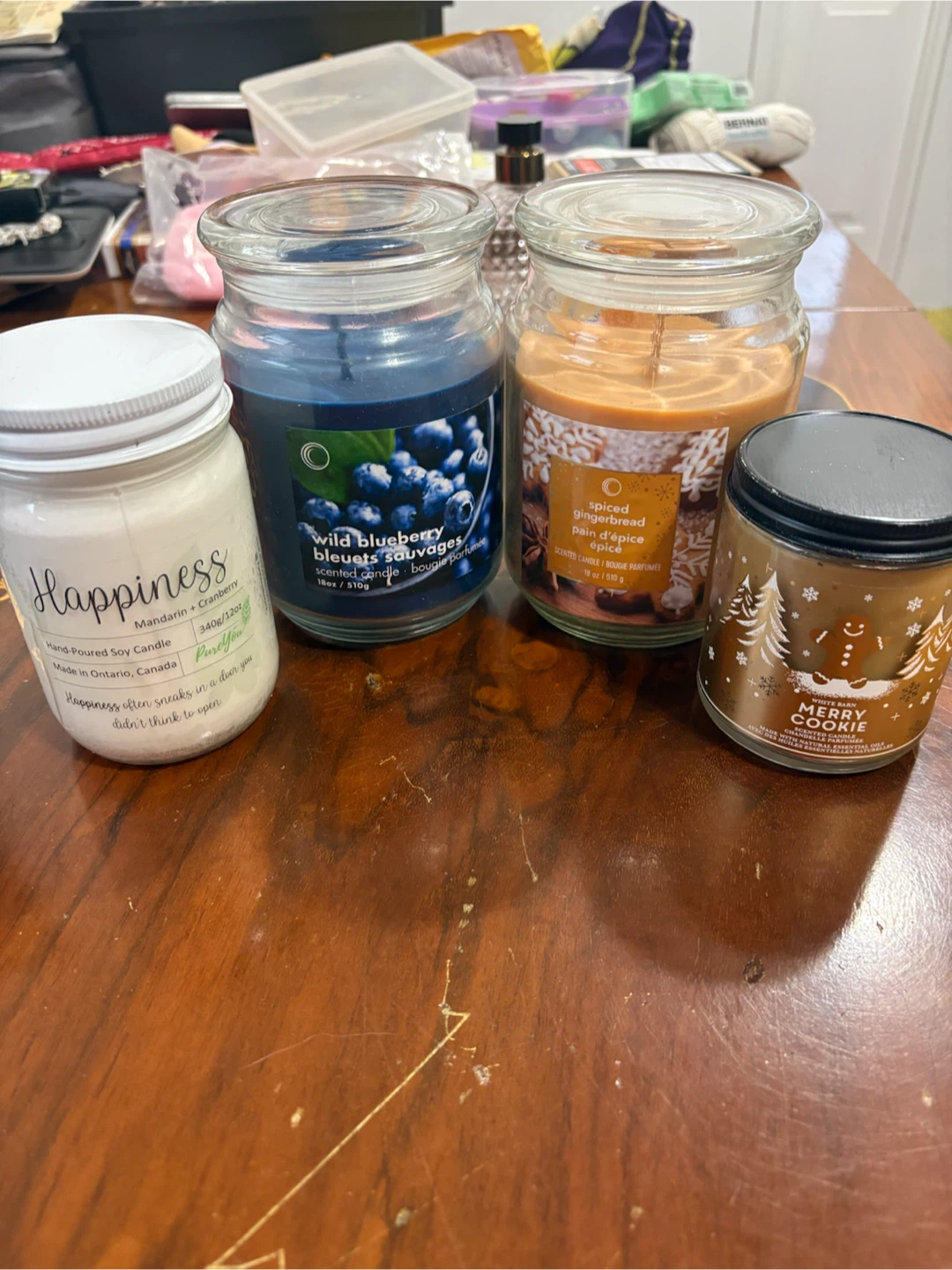Lot of 4 NEW Scented Candles