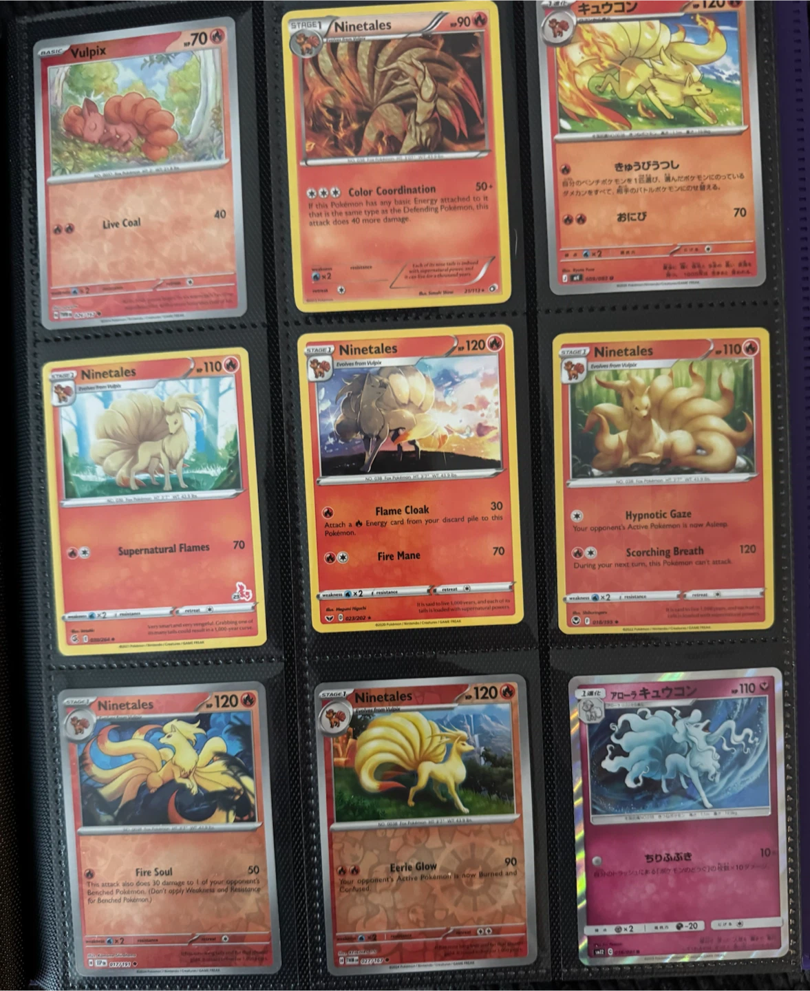 Pokemon Vulpix and Ninetales Trading Cards lot - photo 2