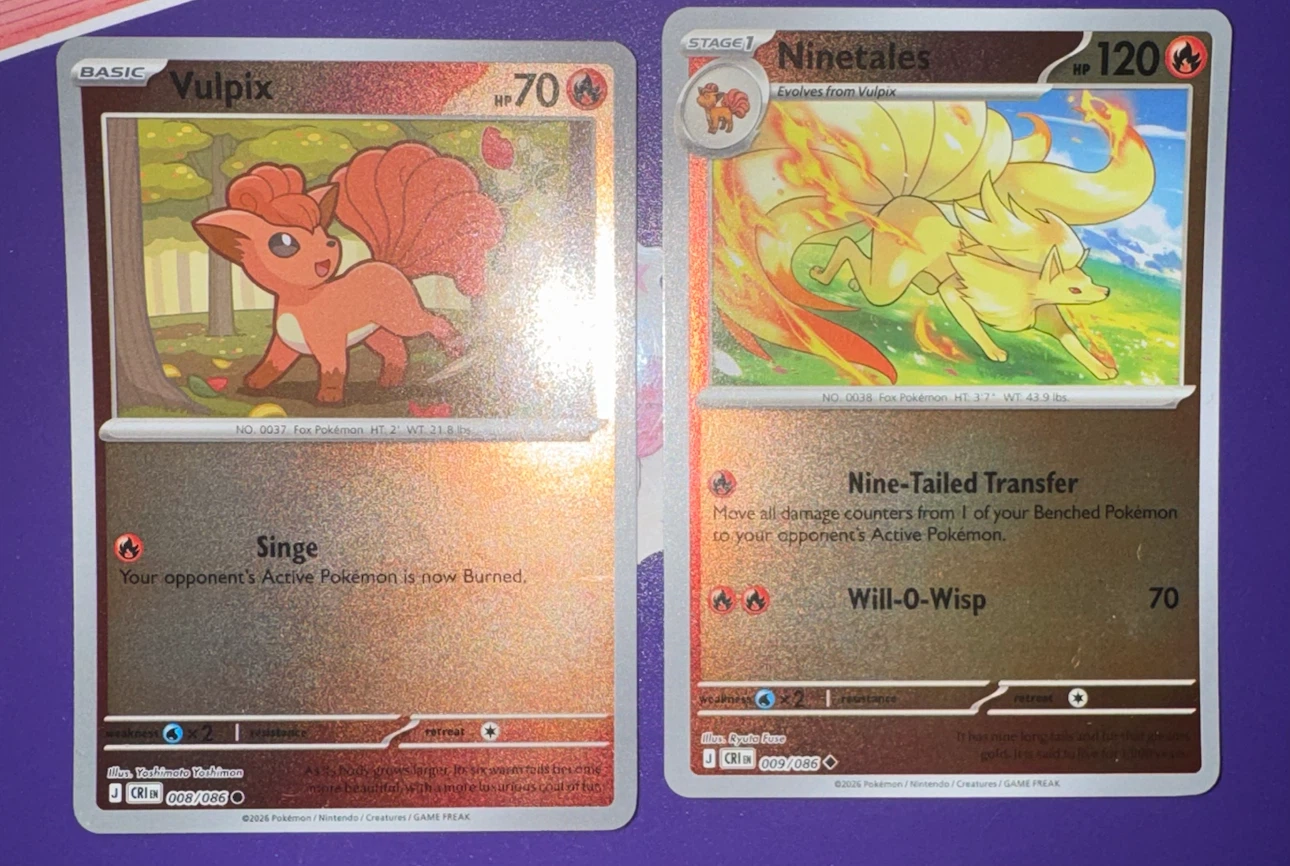 Pokemon Vulpix and Ninetales Trading Cards lot - photo 3