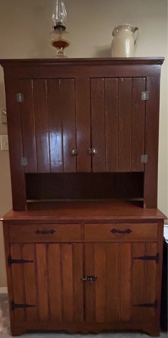 Wooden Hutch with Doors and Drawers