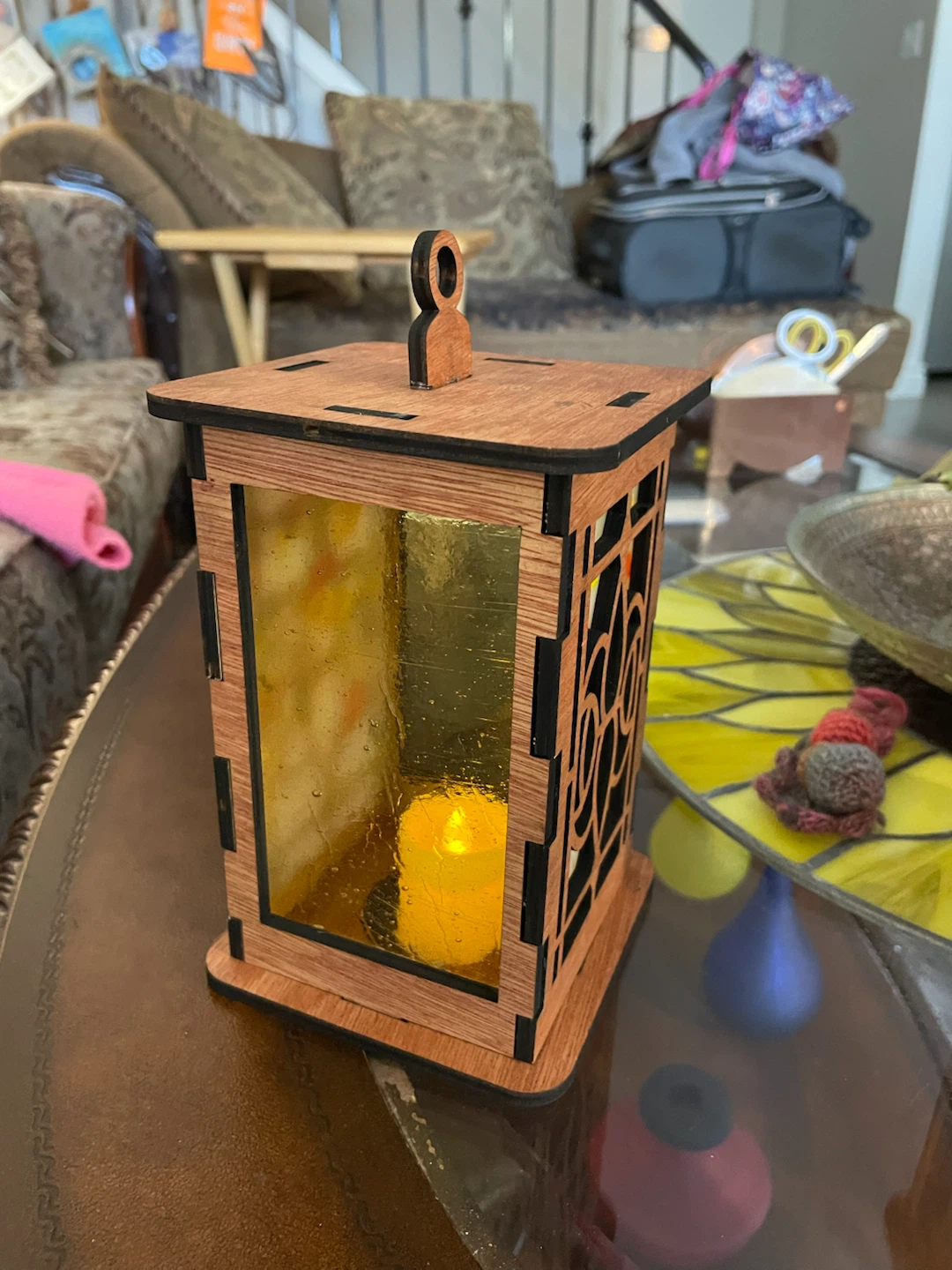 Wooden Lantern with LED Candle - photo 2