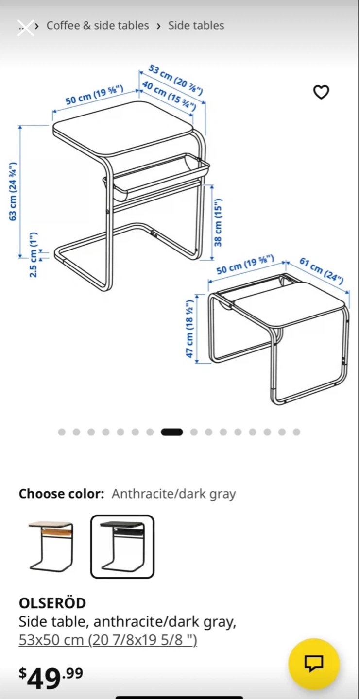 IKEA OLSERSÖD Side Table - photo 2