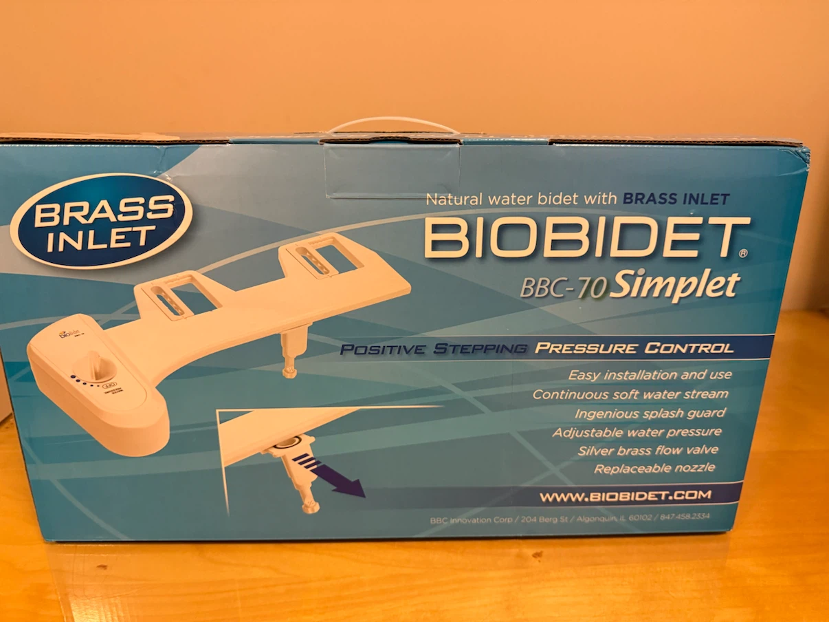 BioBidet BBC-70 Simplet Natural Water Bidet with Brass Inlet