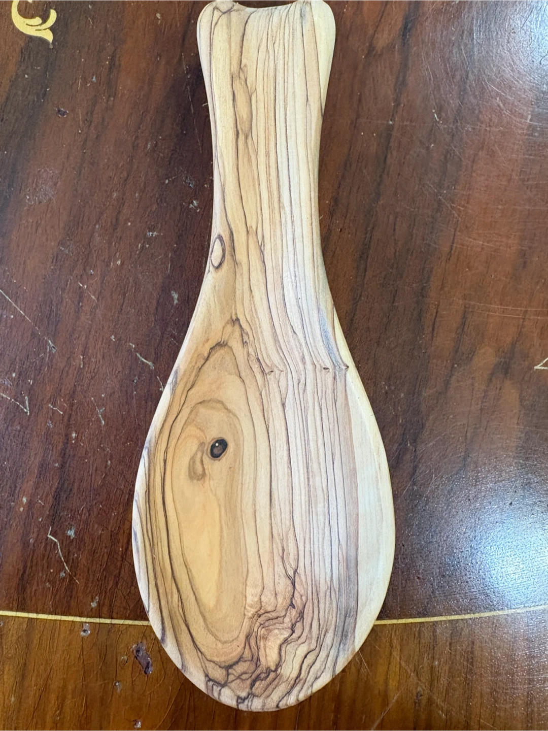2 Handmade Olive Wood Spoon Rest from Holy Land - photo 2