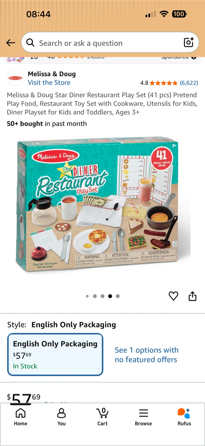 Melissa & Doug Star Diner Restaurant Play Set (41 pcs)