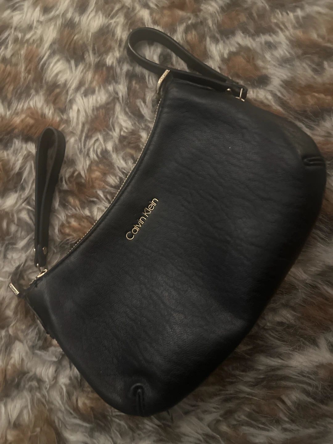 Calvin Klein Black Wristlet Clutch